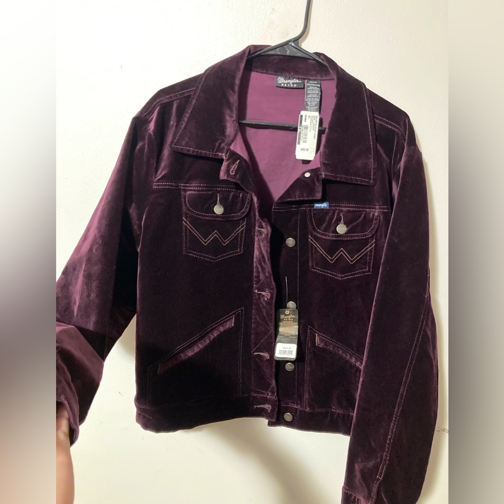 Purple Velvet retro wrangler jacket
